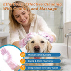 MIYIJHY dog shampoo bath massage brush with adjustable strap