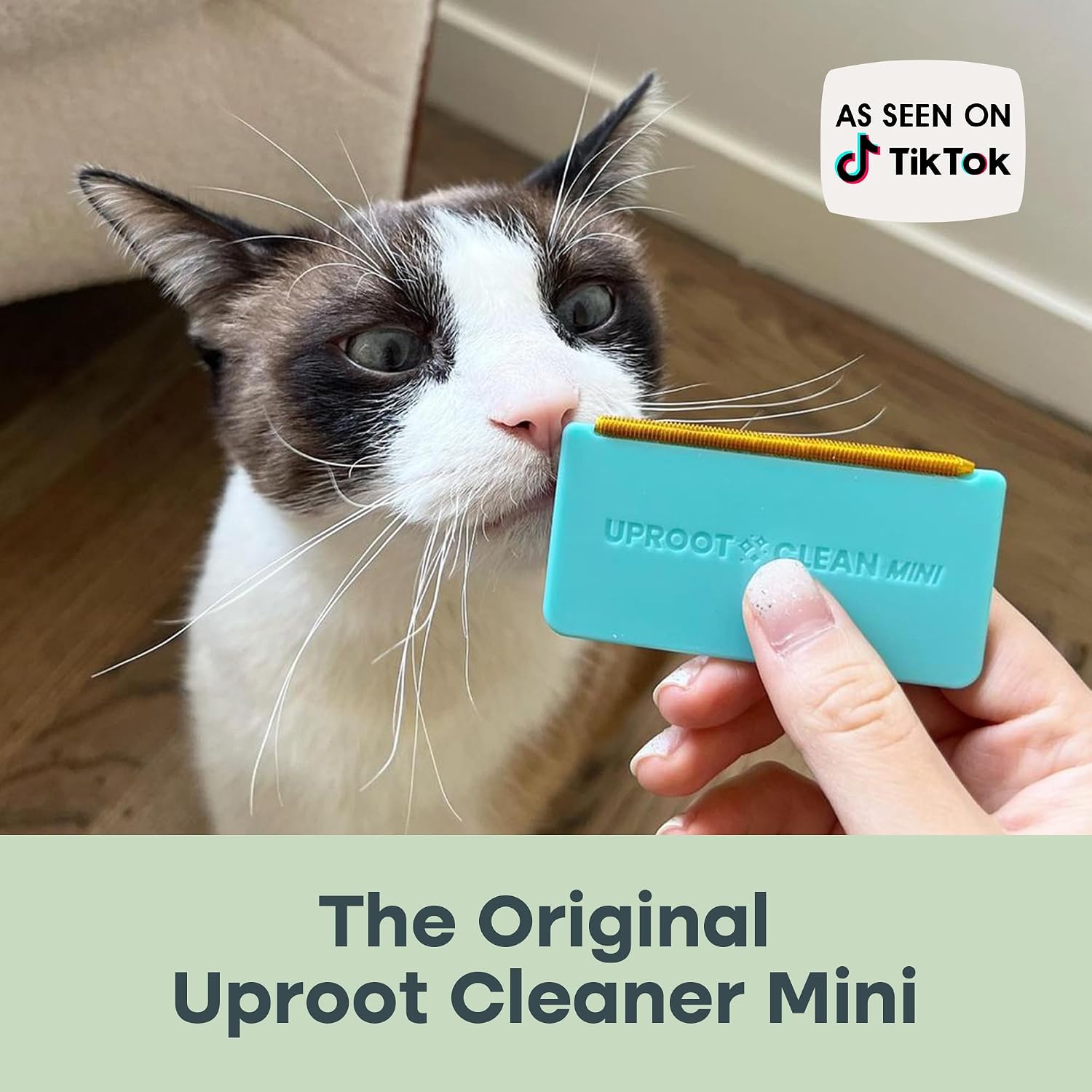 Comparison of dirty versus clean fabric using Uproot Cleaner Mini