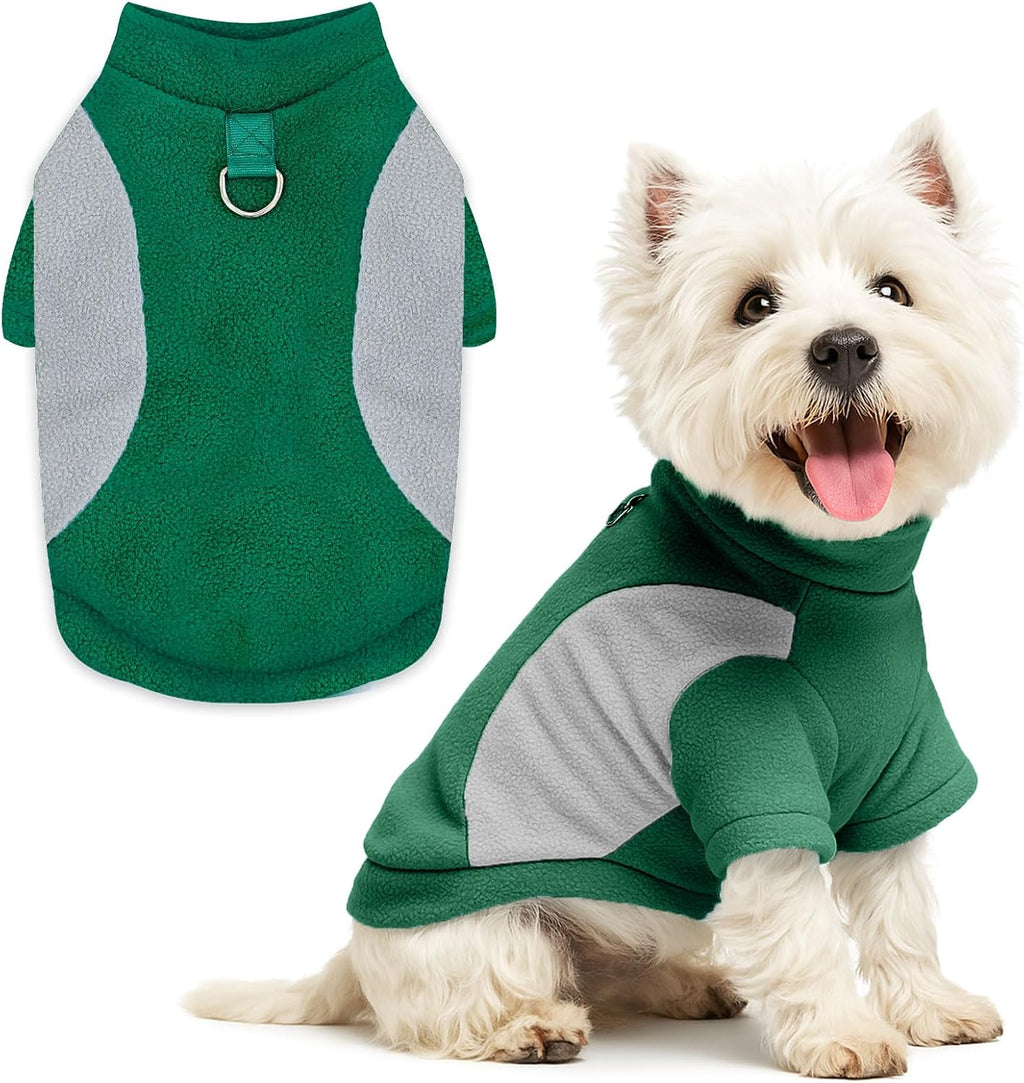 Small Fleece Dog Sweater with Leash Ring Soft Warm Fall Winter Dog Clothes Cute Cat Apparel Puppy Sweaters Classic Pullover Doggy Sweatshirts Chihuahua Costumes Cat Outfits(Red,M) - Image 13