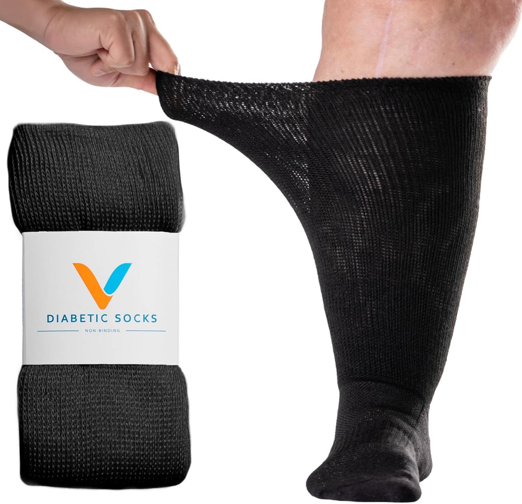 Viasox EasyStretch Diabetic Socks front view for circulation support.