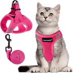 FAYOGOO secure fit cat harness package with five foot walking leash included
