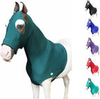 Majestic Ally Stretch Spandex Horse Hood with Zipper for Horses, 100% Heavy Spandex, Royal Blue, Large - Image 13