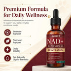 Amber glass bottle of Jakkies cat vitality supplement with the dropper applicator displayed