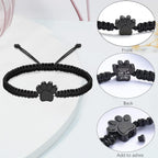 RIPFEVURN pet memorial rope bracelet with openable ash chamber container