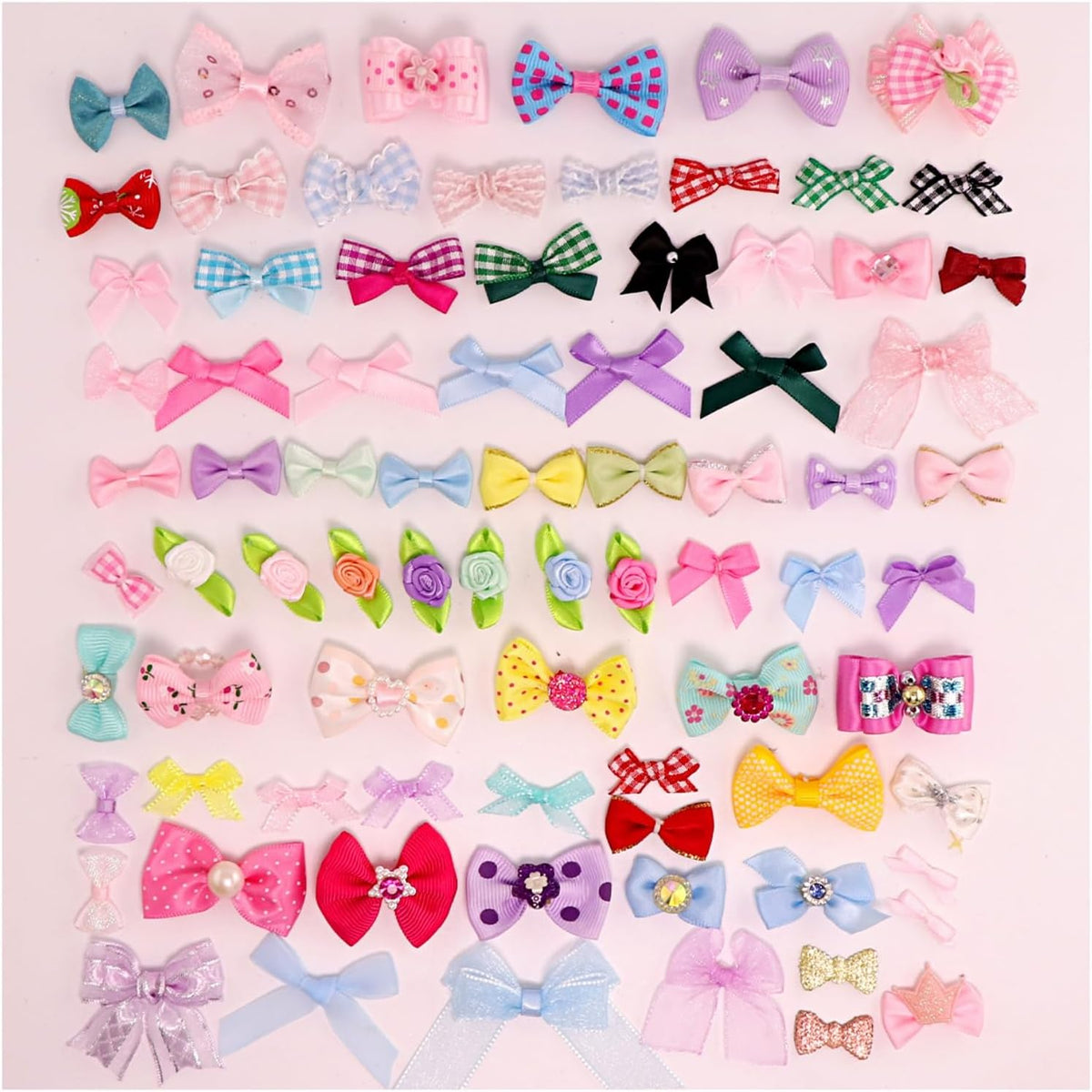 ZBQAPFGYR random mini bow and collar accessories set front view