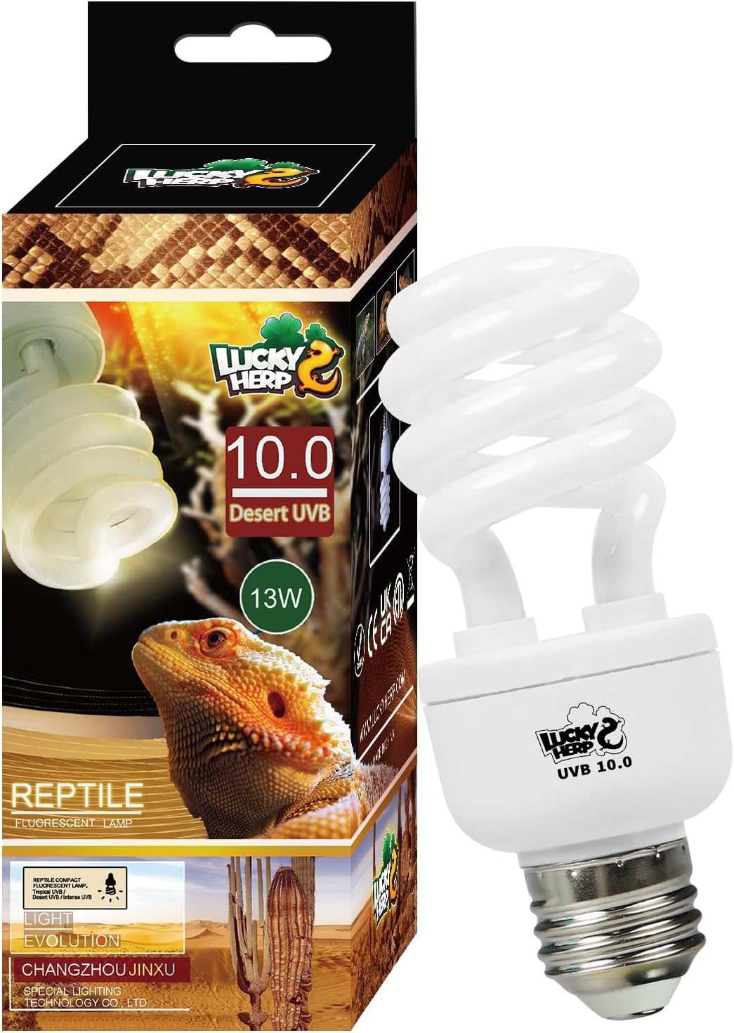 Authentic Lucky Herp 10.0 UVB lamp for tortoise enclosures