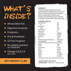 Rogue Pet Science Origins dog supplement 5 pound container size