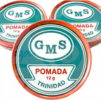 GMS Pomada Trinidad 3 Pack front view of 12 gram metal tins for skin relief.