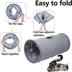 TiLanmiy cat play tube toy displaying the top peephole for indoor pets.