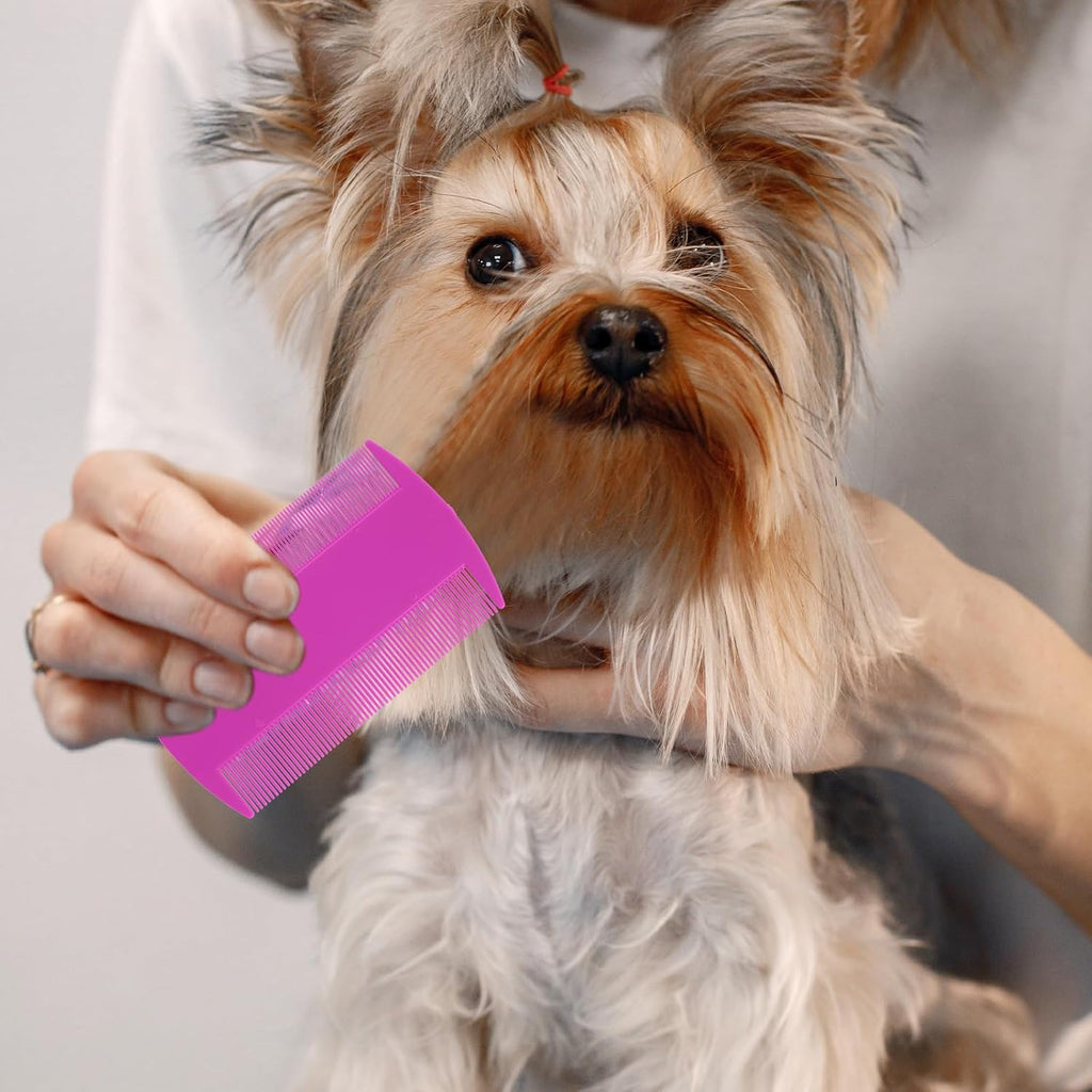 Lusofie pet grooming comb showing dense and sparse teeth