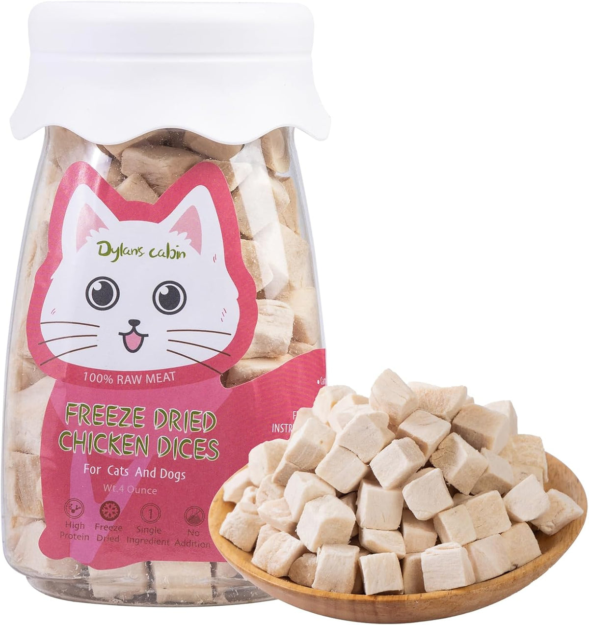 Dylan's cabin Cat Grass Teething Cube Treats - Natural Freeze Dried Edible Cat Chew Toy for Teeth Cleaning and Hairball Removal(80g) - Image 15