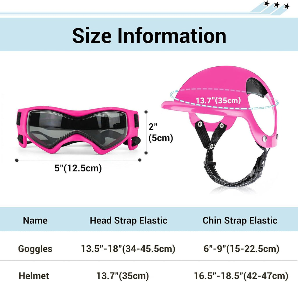 Pink Billionchains dog motorcycle gear set for small pets