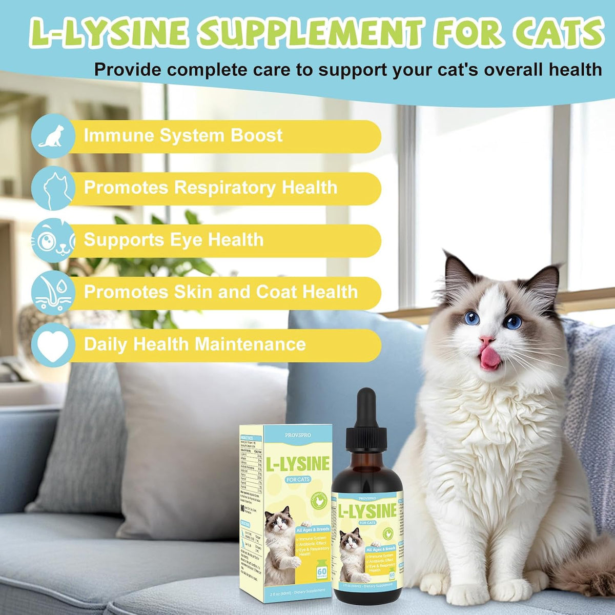 Santkol feline respiratory wellness liquid supplement dropper bottle close up