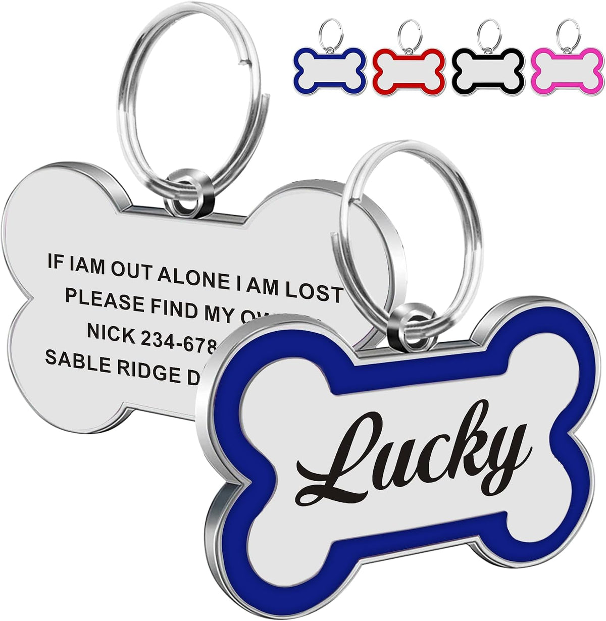 Dog Tags Personalized for Pets Dog Name Tags Personalized Dog Tag Engraved Custom Dog Tags for Pets Custom ID Tags for Puppy Cat (Pink, S) - Image 15