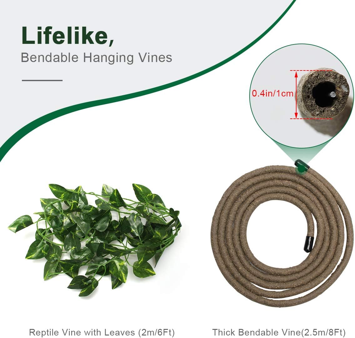 Detailed view of artificial green leaves on Coolrunner vine