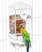 Hamiledyi No Mess Bird Feeders Automatic Parrot Feeder Drinker Acrylic Seed Food Container Parakeet Water Dispenser Cage Accessories for Lovebirds Budgies Canary Finch - Image 10