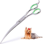 LovinPet pet grooming scissors front view of stainless steel safety shears.
