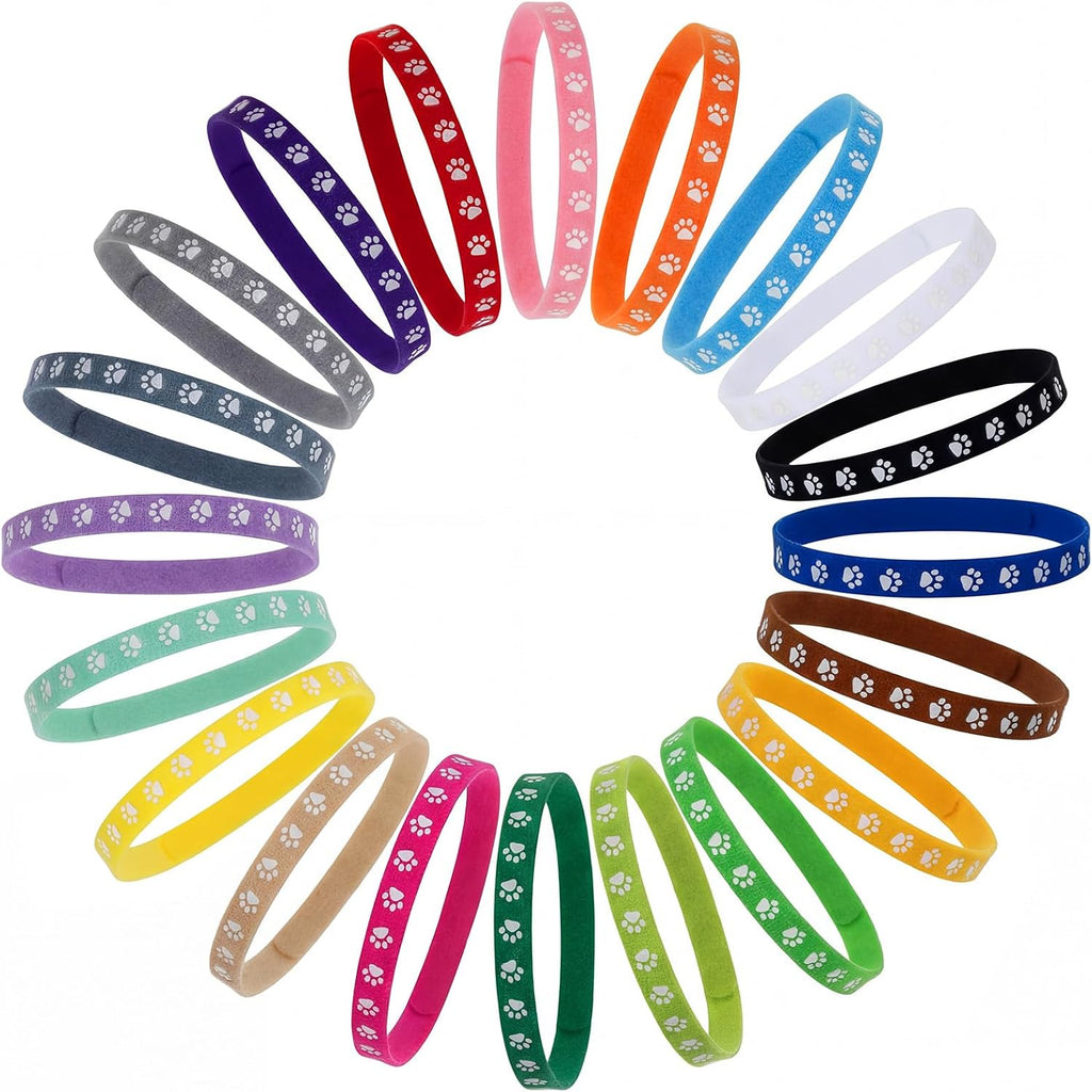 Frienda puppy whelping collars 60 pieces package front view showing twenty vibrant colors