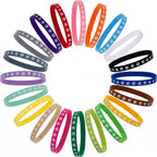 Frienda puppy whelping collars 60 pieces package front view showing twenty vibrant colors