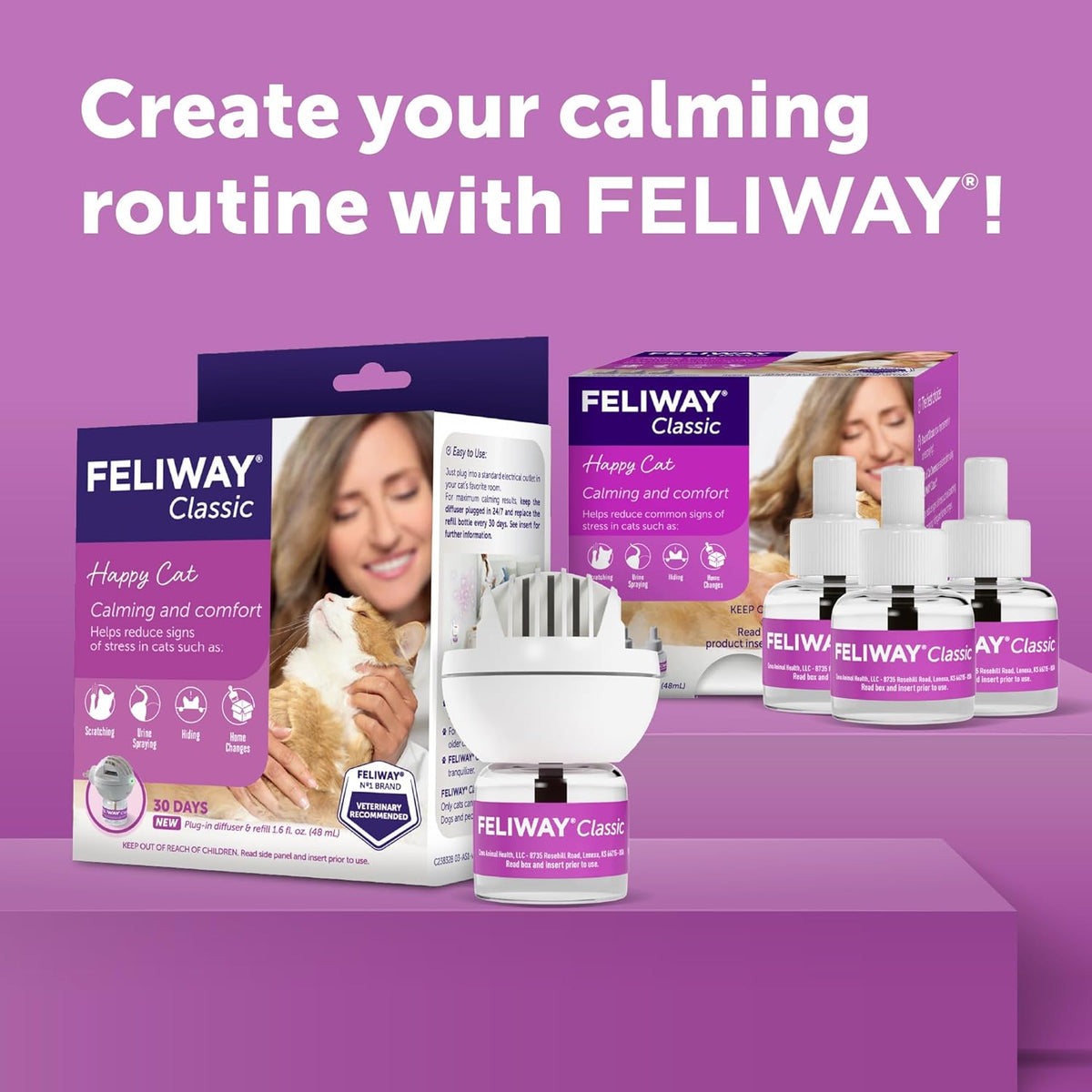 Feliway cat comforting pheromone product components