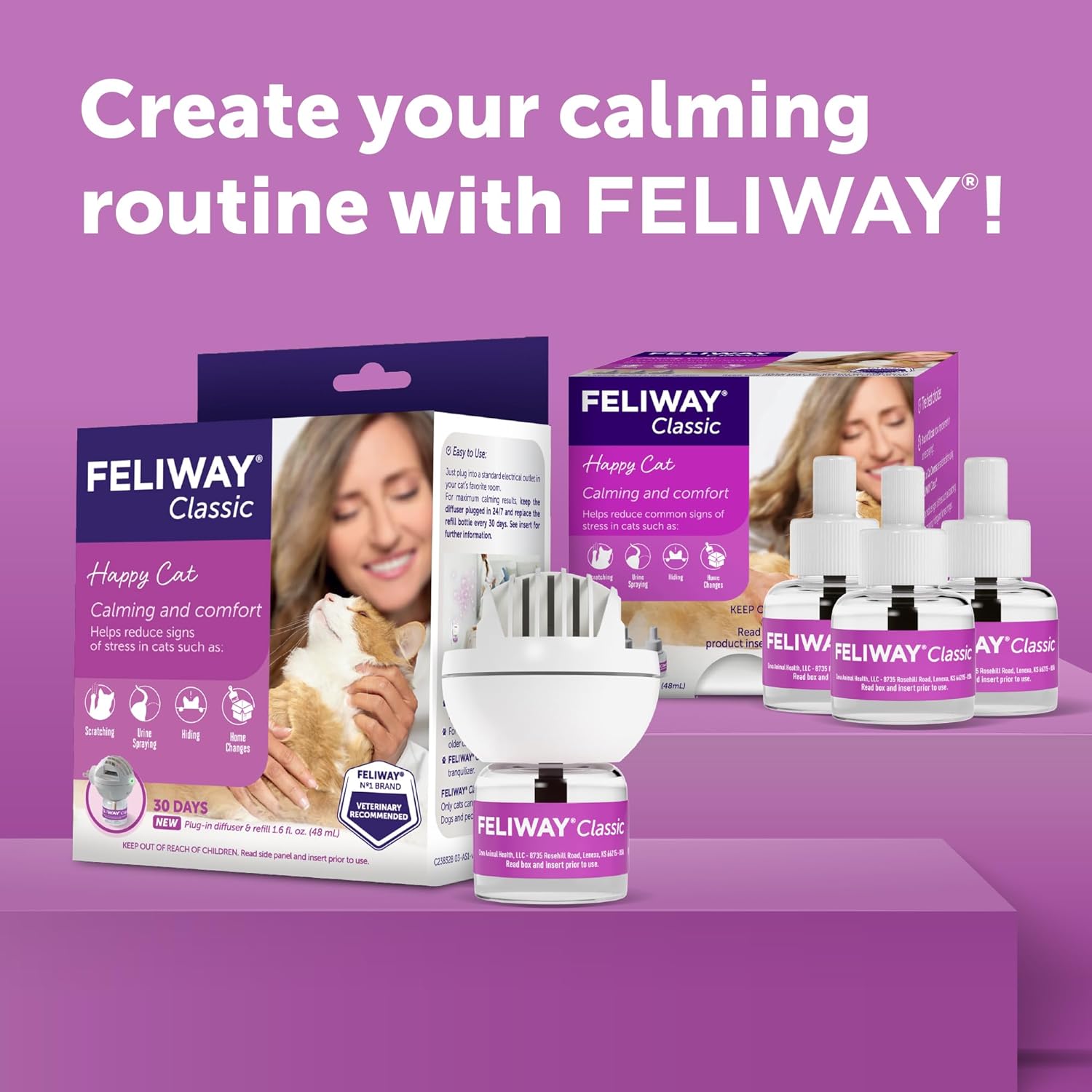 Authentic imported USA pet care package of FELIWAY Classic diffuser for Indian pet parents.