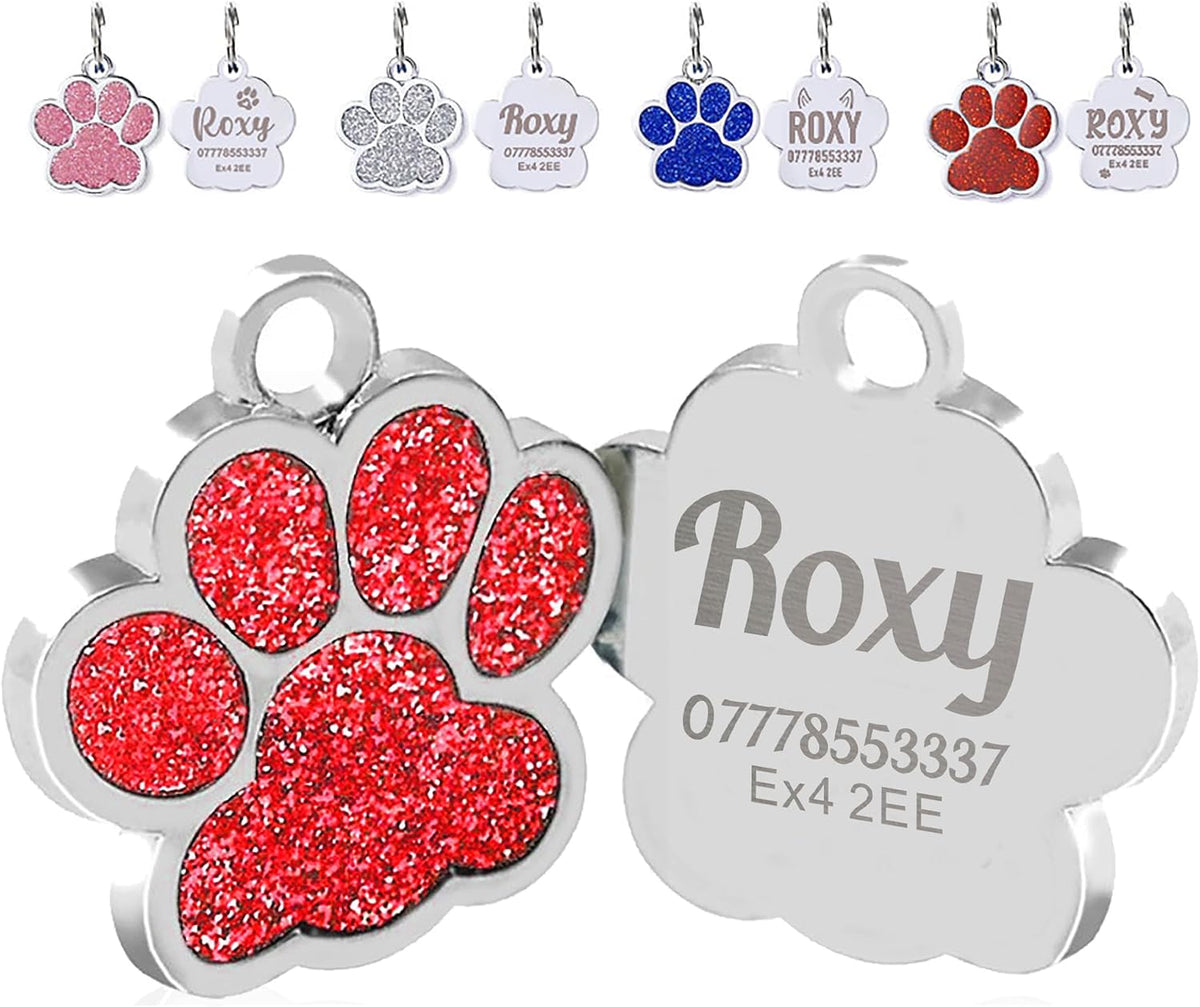 EDSG Glitter Paw Print ID Tag for cats packaging view