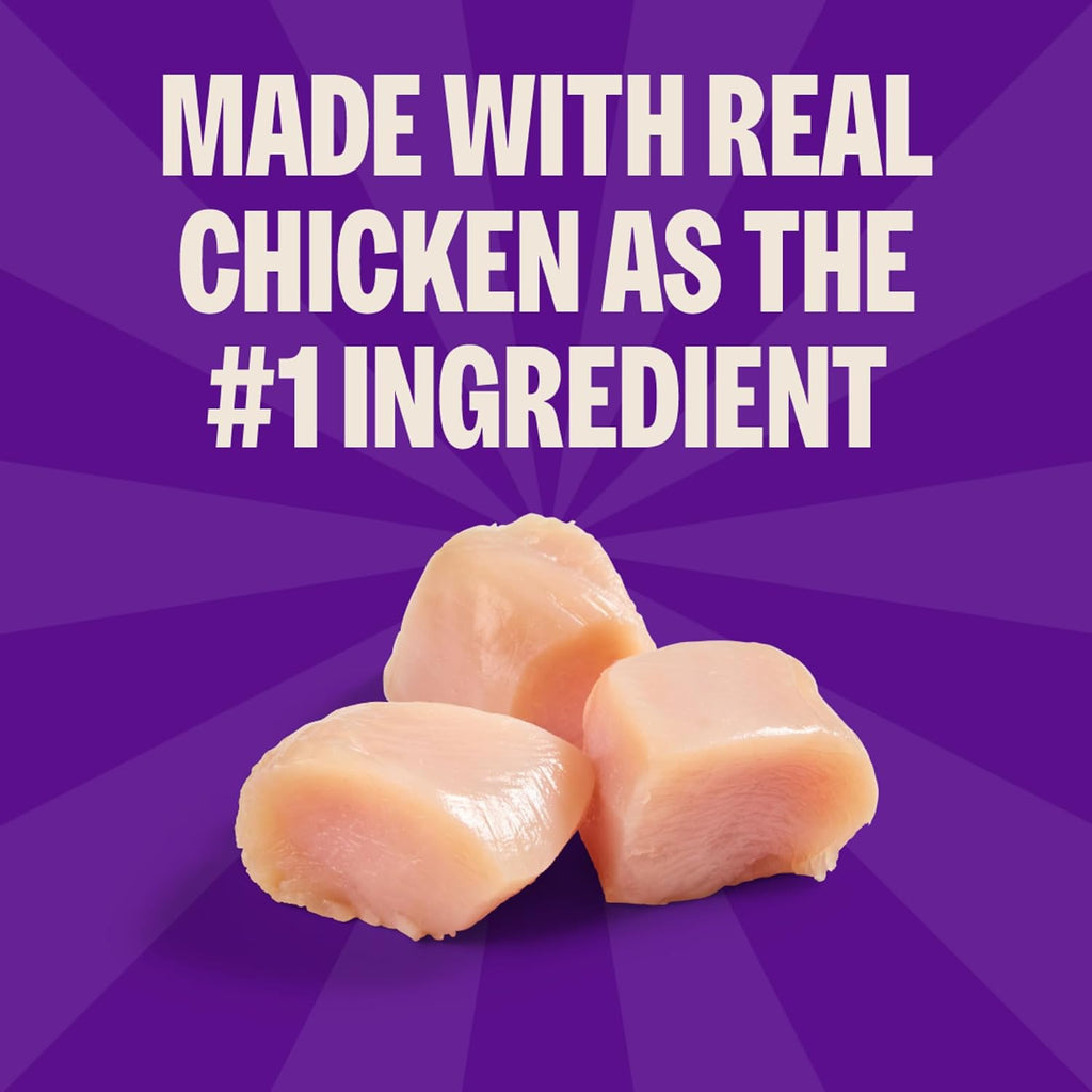 Wellness grain free chicken cat puree texture close up