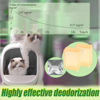 Six individually sealed pet safe odor neutralizer pouches displayed together
