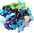 Close up view of the adjustable strap and buckle on the PET SHOW puppy necktie collar.