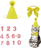 Christmas Pet Party Jazz Hat and Blingbling Bow Tie Breakaway Collar Set, Adjustable Headband for Kitten Puppy Small Dogs Cats (01 Light Blue) - Image 13