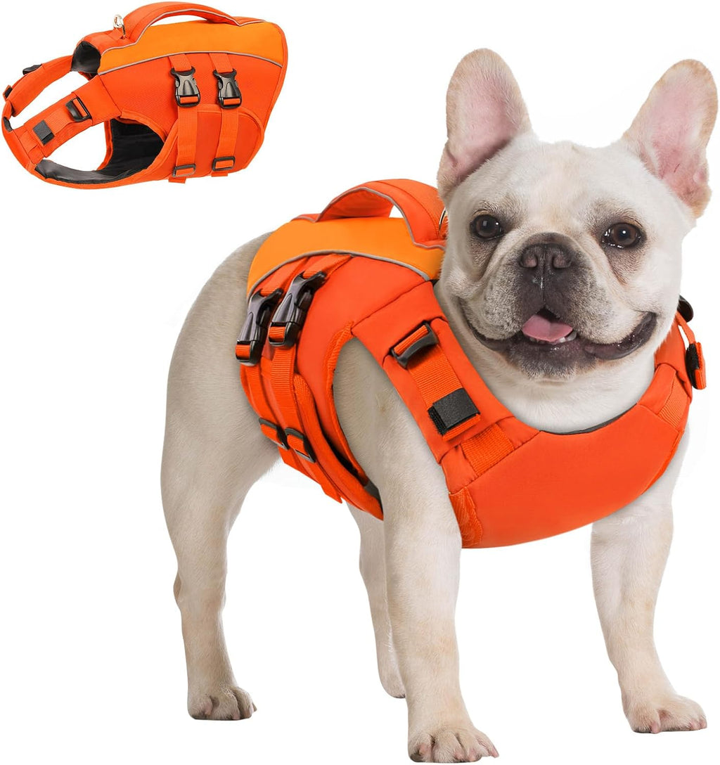 Queenmore Small Dog Life Jacket,Small Dog Life Vest for Swimming,Adjustable Reflective Dogs Swimming Vest,High Buoyancy Dogs Lifesaver,Pet Life Preserver(Green,S) - Image 13