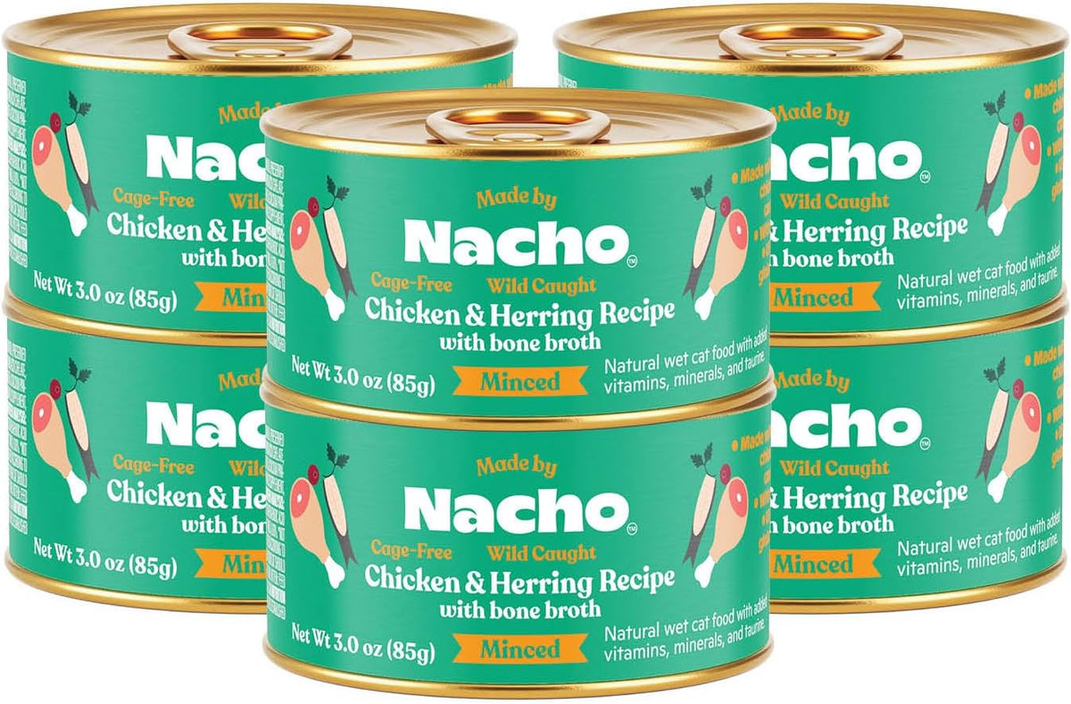 Made by Nacho Sustainably Caught Salmon & Sole Recipe with Bone Broth Minced Wet Cat Food, 3-oz can, Case of 6 - Image 12
