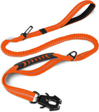 Joytale Tactical Dog Leash Heavy Duty, 4-6FT Shock Absorbing Bungee Lead with 2 Padded Handle, Metal Carabiner Clip, Car Seatbelt, Strong No Pull Leash for Medium Large X-Large Dogs, Black - Image 11