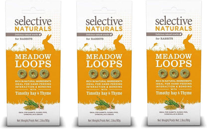 Supreme Petfoods Selective Naturals Meadow Loops 3 pack front view authentic small pet treats