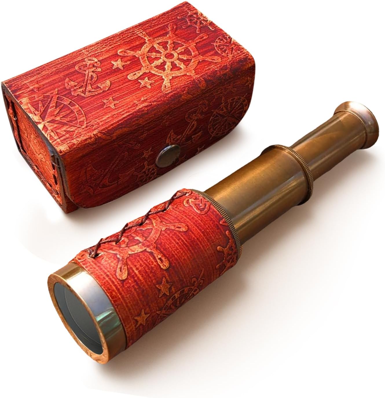 NauticalMart brass pirate telescope front view collectible spyglass