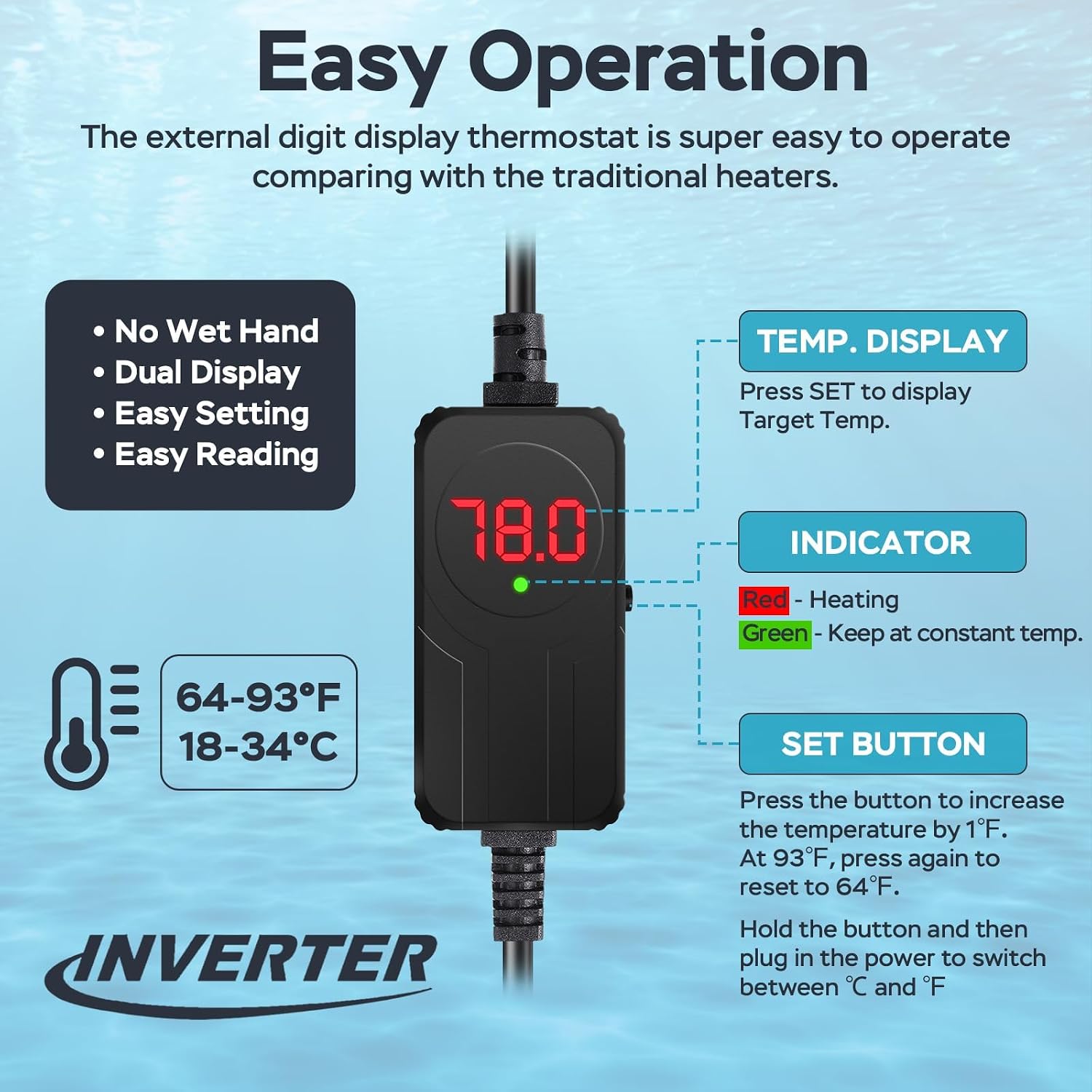 AquaMiracle aquarium heater safety housing design