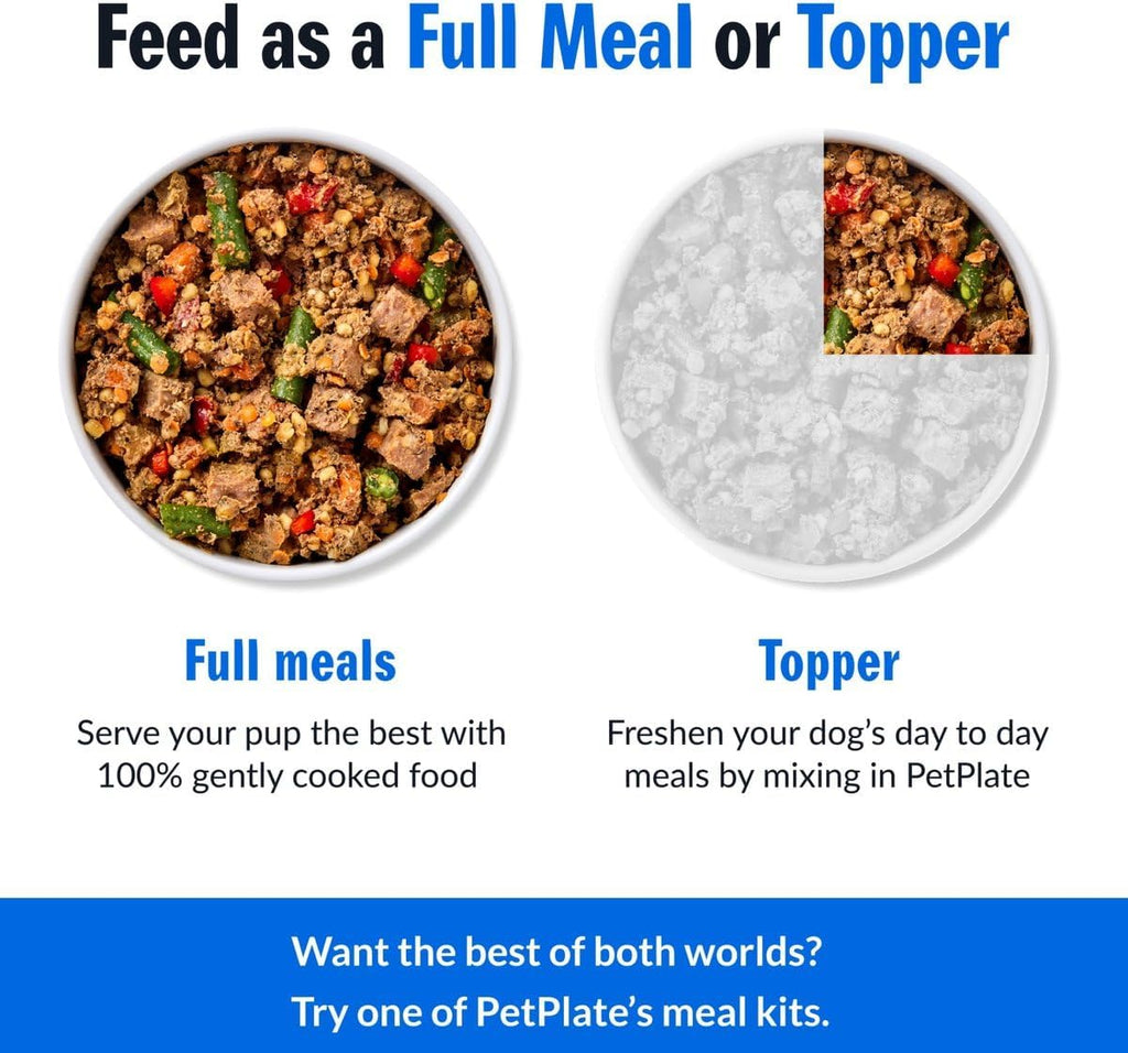 PetPlate Tail Waggin Turkey Entree nutritional information label