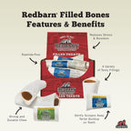 Side view of Redbarn natural roasted beef femur dog chew
