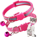 2 Pack Breakaway Cat Collar with Bells, Claw Print Reflective Kitten Collars Safety Buckle Adjustable for Girl and Boy Kitty Pets, Black - Image 11