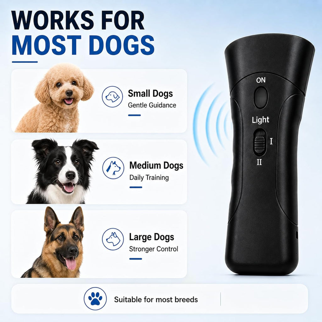 Compact ultrasonic repeller for indoor training