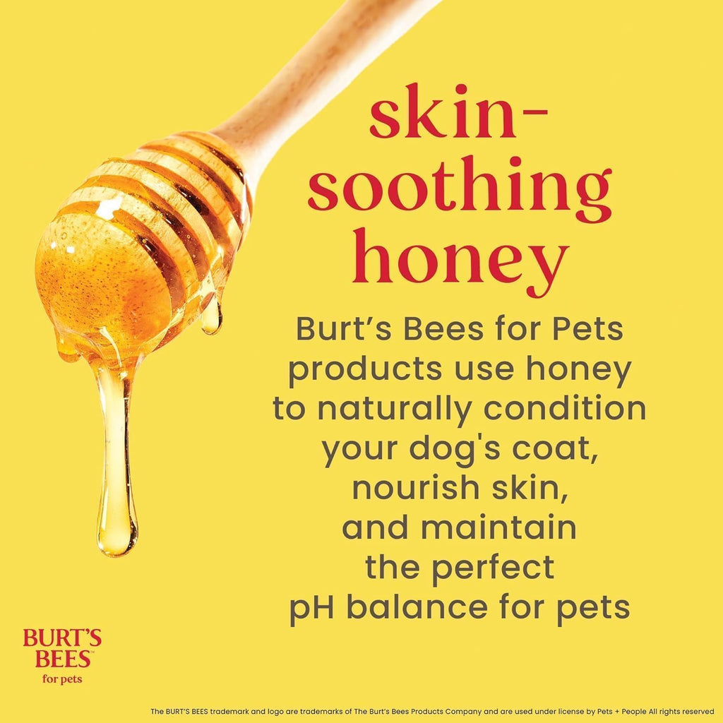 Side profile of Burts Bees natural dry shampoo for dogs