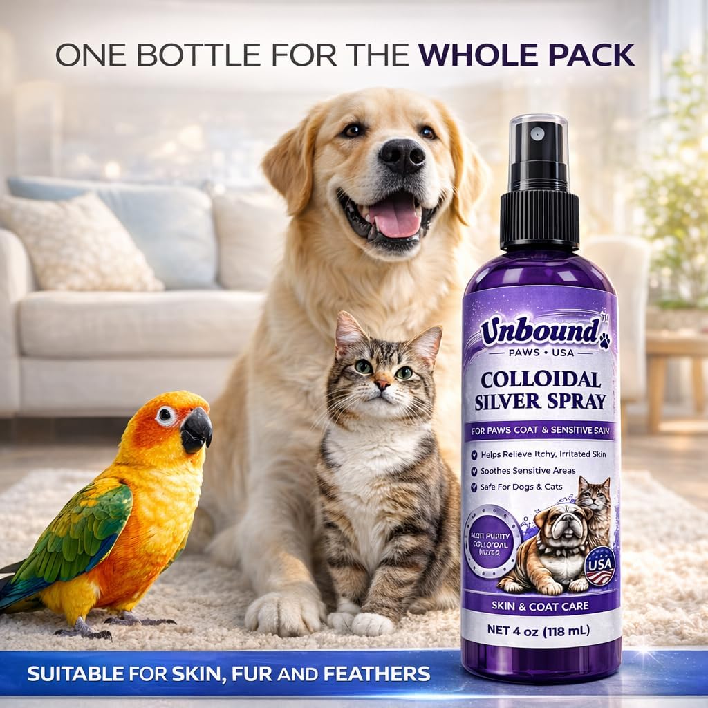 Alcohol free non stinging silver nanoparticle mist for sensitive pet skin
