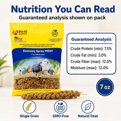 Birds LOVE pesticide-free clean bird treats storage view