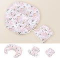 Little Grape Land nursing pillow front view with rose floral pattern
