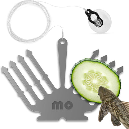 Mars Outpost Deluxe Cucumber Holder front view aquarium fish feeder