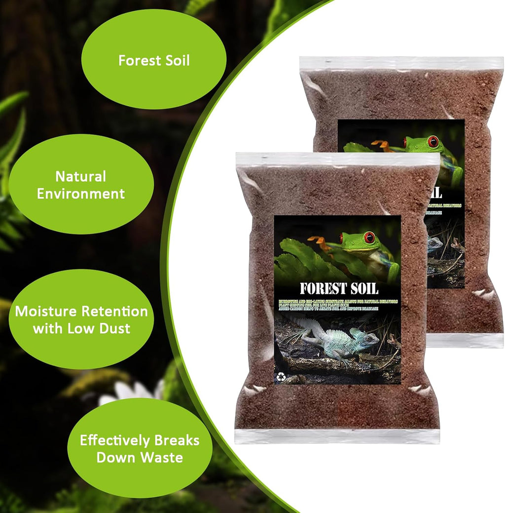 BNOSDM two pack reptile bedding bags displaying product capacity