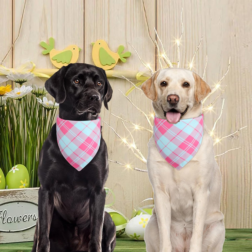 Two pack Agroon pink puppy bib handkerchief set