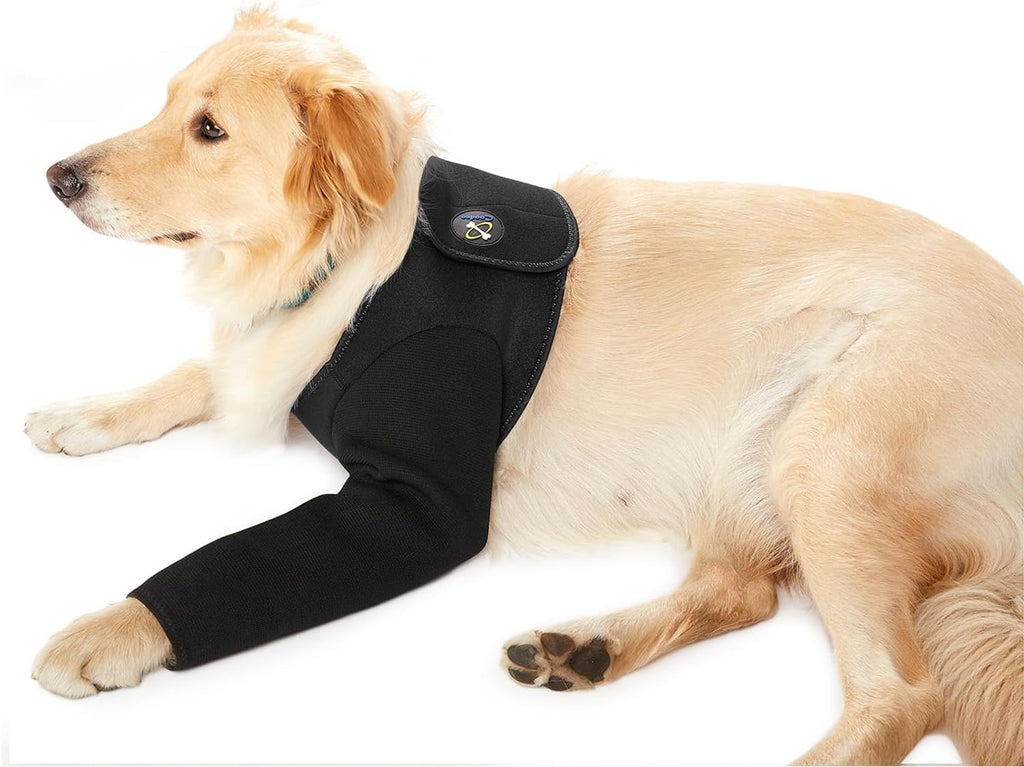 Coodeo waterproof pet sleeve protecting stitches during outdoor grass play