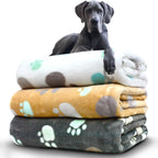 Dog Blankets for Medium Large Dogs, 3 Pack Dog Blanket Washable 41" x 31", Fuzzy Soft Pet Mat Throw Cover for Kennel Crate Bed, Cute Paw Pattern, Cat Blanket, Blankets for Dogs, Pet Blanket - Image 12