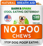 BARK&SPARK NO Poo Treats - Prevent Dog Poop Eating - Coprophagia Treatment - Stool Eating Deterrent - Probiotics & Enzymes - Digestive Health + Breath Aid - 120 Soft Chews - USA Made - Bacon Flavored - Image 10